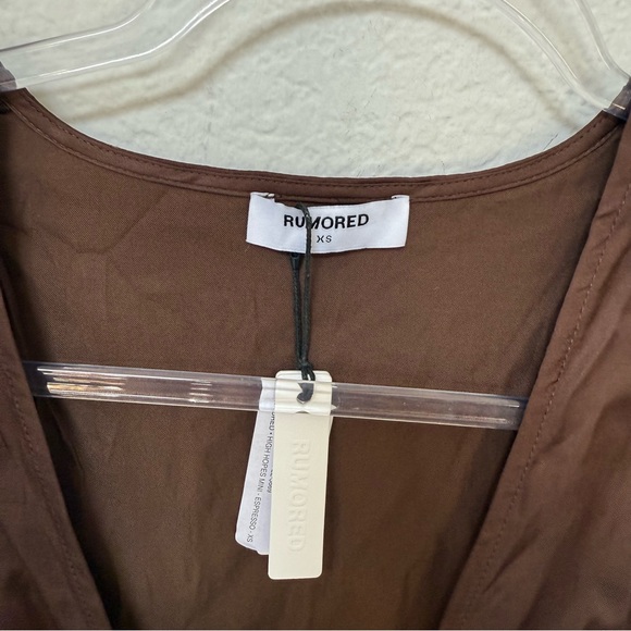 Rumored High Hopes Mini Dress Brown Size XS - Picture 4 of 5